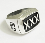 Silver USA XXX Ring